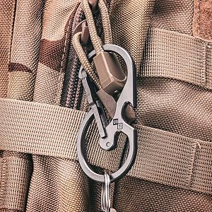flamed titanium keychain
