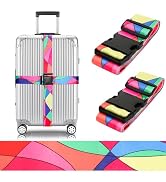 Gutsdoor Colorful 2 Pack Luggage Straps for Suitcases Travel Belt Connector Holds Suitcase Add a ...
