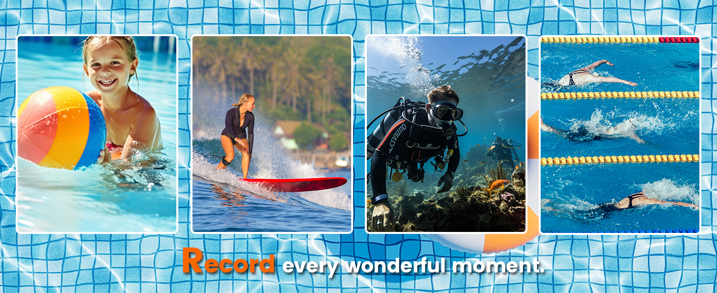 underwater camera dual screen 4K 48MP waterproof camera
