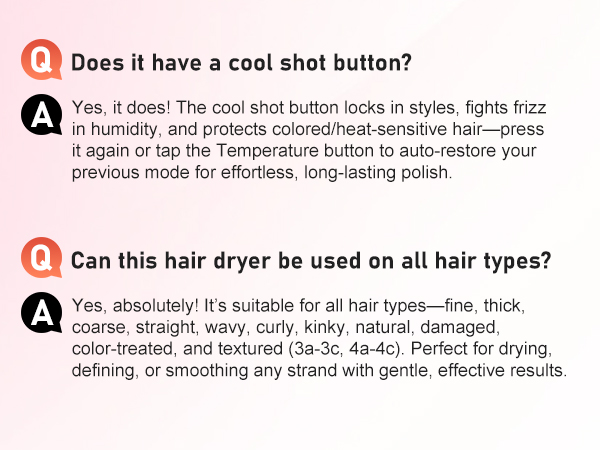 One-Touch Cool Shot Hair Dryer: Ideal for Every Hair Type