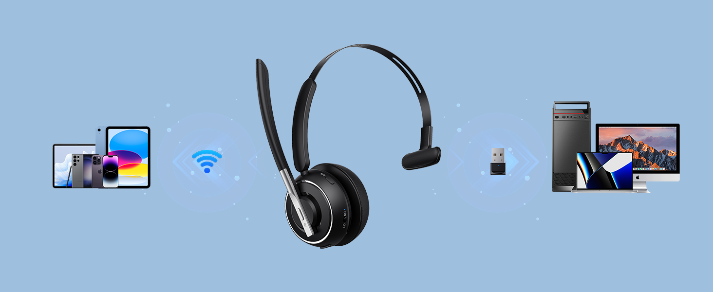call center headset noise cancelling microphone wireless headset for office landline desk phone