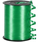 Green Curling Ribbon,3/16 inch x 500 Yard Crimped Dark Green Curling Ribbon for Gifts Wrapping, B...