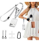 CACOE Multifunctional Cell Phone Lanyard - 3-in-1 Detachable Adjustable Crossbody Strap & Neck La...