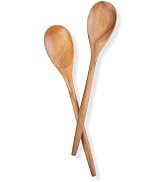 GinSent 2PCS Wooden Spoons for Cooking,14-INCH Wooden Spoons Cooking Comfort Grip Wooden Cooking ...