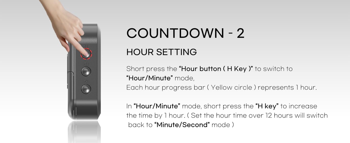 creaviva digital visual timer countdown count up pause stop reset auto memory