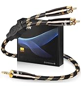 TODN 3.5mm to RCA Audio Cable 3ft 99.9999% OCC HiFi Shielded for Amplifiers | Dual Shielded, 24k ...