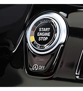 Jaronx Compatible with BMW Crystal Start Stop Button, Engine Power Ignition Start Stop Button Rep...