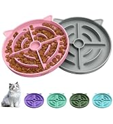 YINEYA 2 Pcs Silicone Slow Feeder Cat Bowl, Cat Slow Feeder for Food Training, Interactive Puzzle...