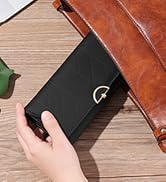 RNIEGA Leather Wallet for Women Trifold Womens' RFID Blocking Wallet Card Holder Purse Clutch wit...