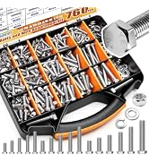 weideer 760PCS Hex Bolts and Nuts Assortment Kit, 1/4-20,5/16-18,3/8-16,1/2-13 18-8(304) Stainles...