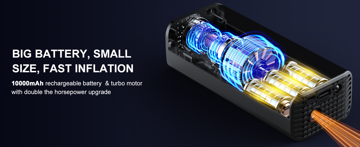 Electric Tire Inflator Portable Air Compressor