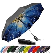 SIEPASA Compact Travel Umbrella - Windproof Auto Open/Close, Lightweight Folding Umbrella wIth Fi...