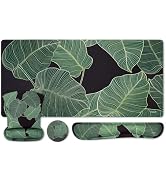 MOSISO Keyboard Mouse Pad Set,Large Gaming Mouse Pad&Keyboard Wrist Rest&Mouse Wrist Rest&Coaster...