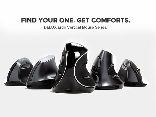 DELUX ergonomic mouse family