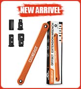 coobeast Offset Extension Wrench Set, Impact Ready Socket Wrench Extender Tool with Versatile 1/4...