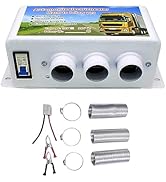 YOMTOVM 12V Car Heater, Portable 600W 3 Ports Universal Windscreen Demister Defroster for Truck C...