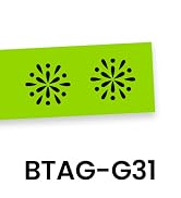 BTAG-G31 Label tape: Black on Light Green