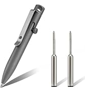KeyUnity KP05SW Bolt Action EDC Pen with Clip, Titanium Pocket Ballpoint Pen for Everyday Carry (...