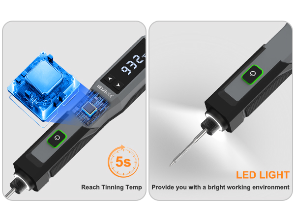 Soldering Iron Kit Cordless Portable USB Rechargeable