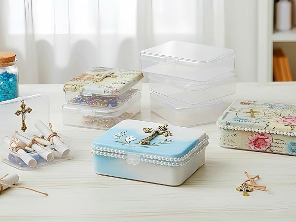 blank plastic box, DIY prayer box, gift box, Christmas packaging box, handmade production
