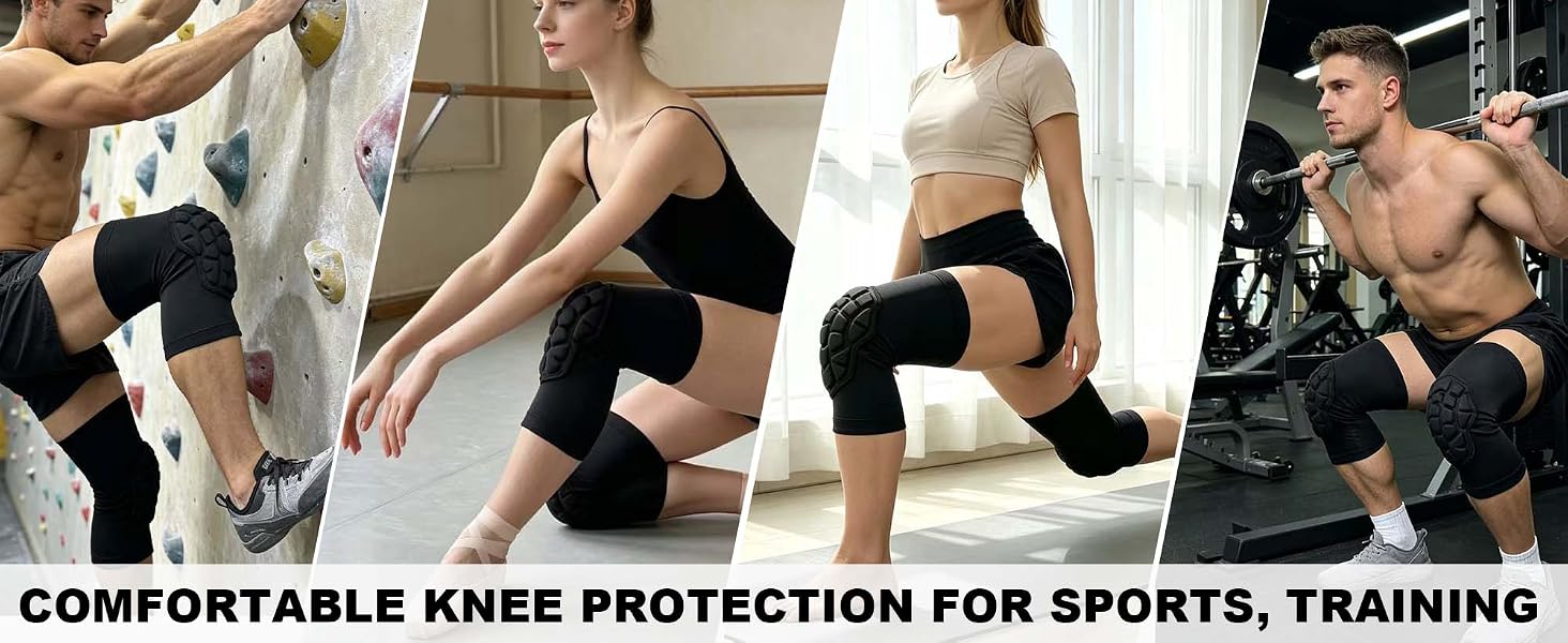 Soft knee pads for climbing, dance, yoga, weightlifting, cycling, mtb, bike, volleyball, wrestling