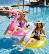 HeySplash Pool Floats, Inflatable Pool Float, Large Floatie for Bachelorette Party, Swim Tube Riv...