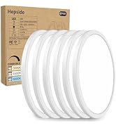 6PACK Flush Mount LED Ceiling Light Fixture White, 12Inch 28Watt, Dimmable & 3000K-4500K-6000K 3 ...