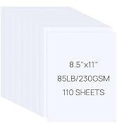 JOYIT 110 Sheets White Cardstock 8.5 x 11 Inch - Thick Heavy Card Stock 85LB/230GSM Cardstock Pri...