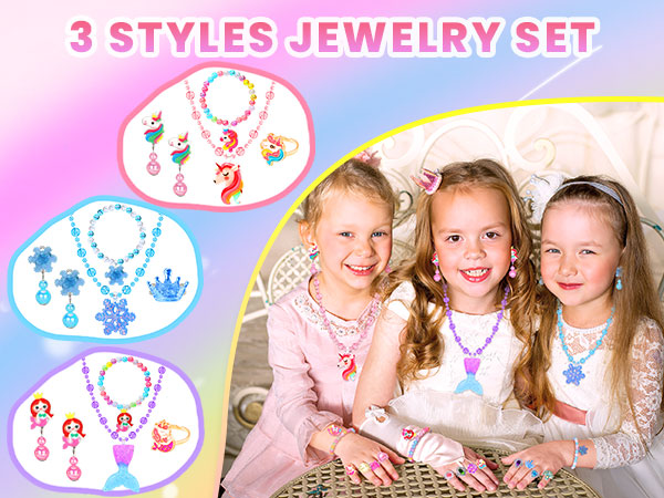 Fantasy Theme Toys for 3+ Year Old Girls Jewelry Set