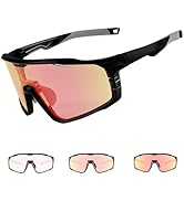 Ukoly Photochromic Cycling Glasses For Men Women, Sports Sunglasses For Baseball Running Cycling ...