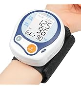 LotFancy Wrist Blood Pressure Monitor, Wrist BP Cuff (5”-8”), 60 Reading Memory, Automatic Digita...