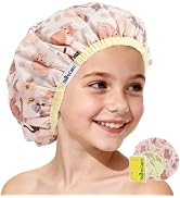Years calm Kids Shower Cap, Waterproof Reversible Double-Layer Bath Cap | Double Layers & Soft El...