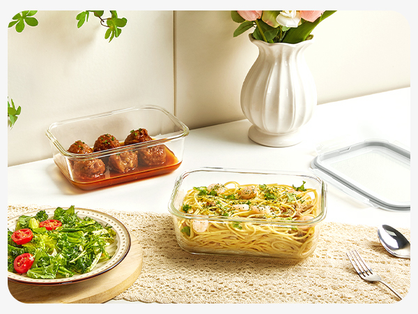 glass food storage containers with lids