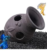 HouseUp Fish Decorations for Tank. Fish Tank Decorations Pure Natural Clay Without Paint Layer Va...