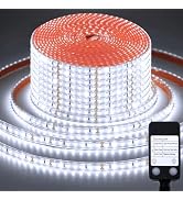 echosari 65.6Ft LED Strip Lights, 6000K Ultra-Bright Strip Lights with Timer Dimmable, 2400 LEDs ...