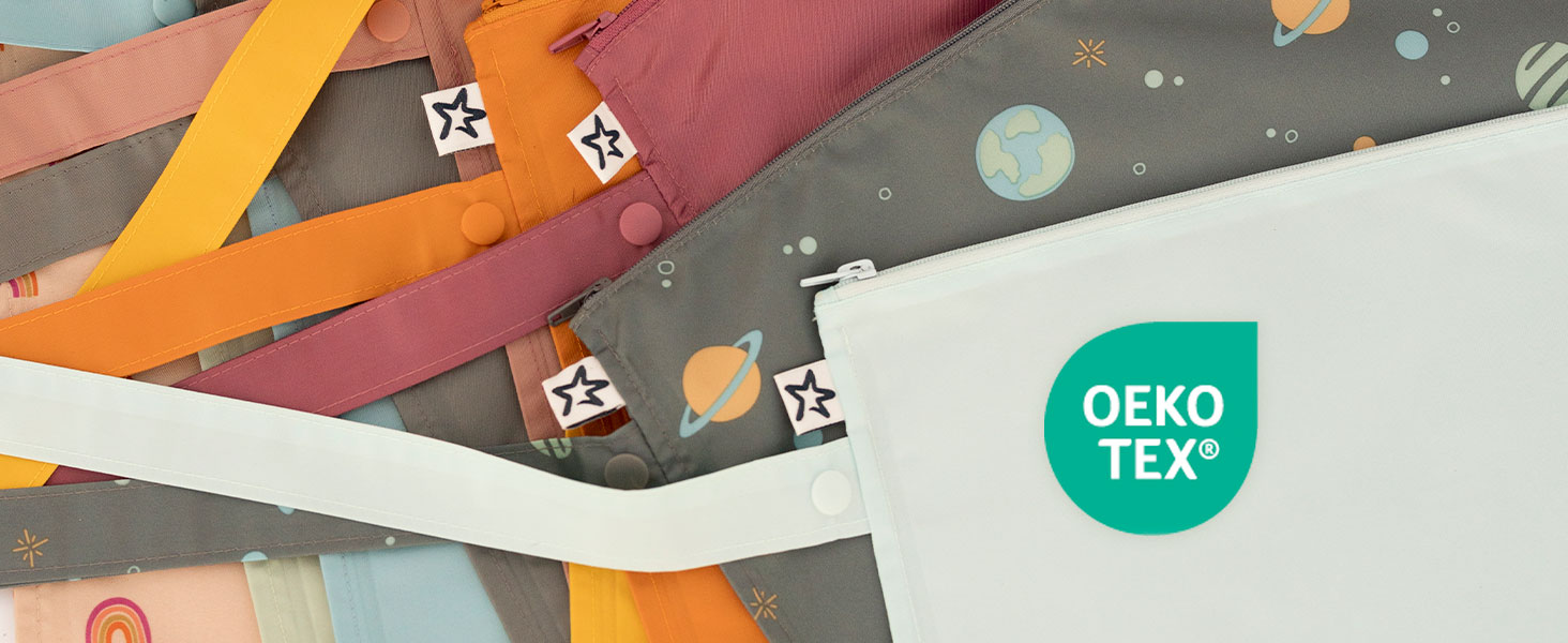 Tiny Twinkle Mess-proof Wet Bags for parents to store baby and toddler diapers and clothes