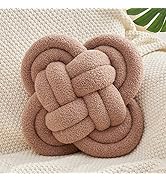 Xiashrk Knot Pillow Ball, Decorative Throw Pillows with Soft Lamb Fleece Fabric for Bed Living Ro...