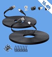 2 Pack 16.4ft/5M Flat USB C Cable, USB A to USB C Charging Power Cord for Blink Mini 2/Outdoor 4,...
