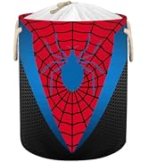 Laundry Hamper - Red Spider Web 58L Collapsible Waterproof Large Tall Nursery Storage Baskets Bin...