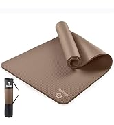Gruper Yoga Mat Non Slip NBR Extra Thick Yoga Mat, 72"L x 32"/24"W x 0.6"/0.4"TH (185cm x 80cm/61...