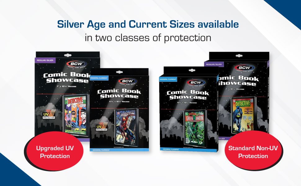 BCW storage solutions offer upgraded UV protection and standard Non-UV protection.