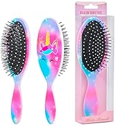 Kids Hair Brush Girls, Toddler Wet Dry Hair Brush, Detangling Brush for Curly Thick Hair, Small H...