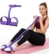 Multifunctional Pedal Resistance Band with Handle,4/6/8 Tubes for All Weights,Upgrade Heavy-Duty ...