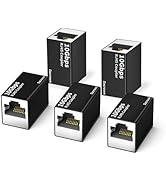 Dacrown RJ45 Ethernet Coupler 10Gbps,5Pack Extender Adapter for Cat8 Cat7 Cat6 Cat5 Cat5e Etherne...