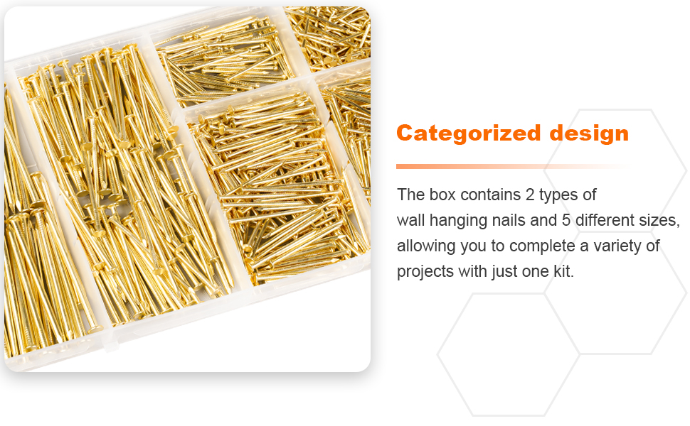 700pc Gold Nails 3