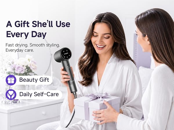 High-speed hair dryer gift for women with fast drying, smooth styling and everyday hair care