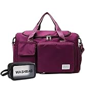 Gym Bag for Women, Dance Bag, Overnight bag, Foldable Travel Duffel Bag, Gym Bag with Wet Pocket ...
