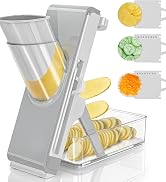 Eletronova Safe Mandoline Slicer for Kitchen, Vegetable Slicer, All in 1 Julienne Slicer for Potato