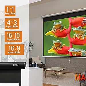 manual pull down projector projection screen elite screens movie cinema