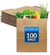 Reli. Kraft Paper Bags w/ Handles (100 Pcs, Bulk) (Large 10
